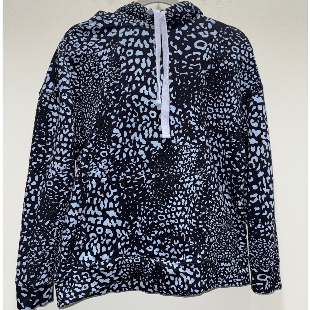 IVL Collective All Time Hoodie Small Blu Black Leopard Print Pullover Sweatshirt